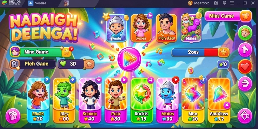 Menu tantangan yang membuat permainan semakin seru.
